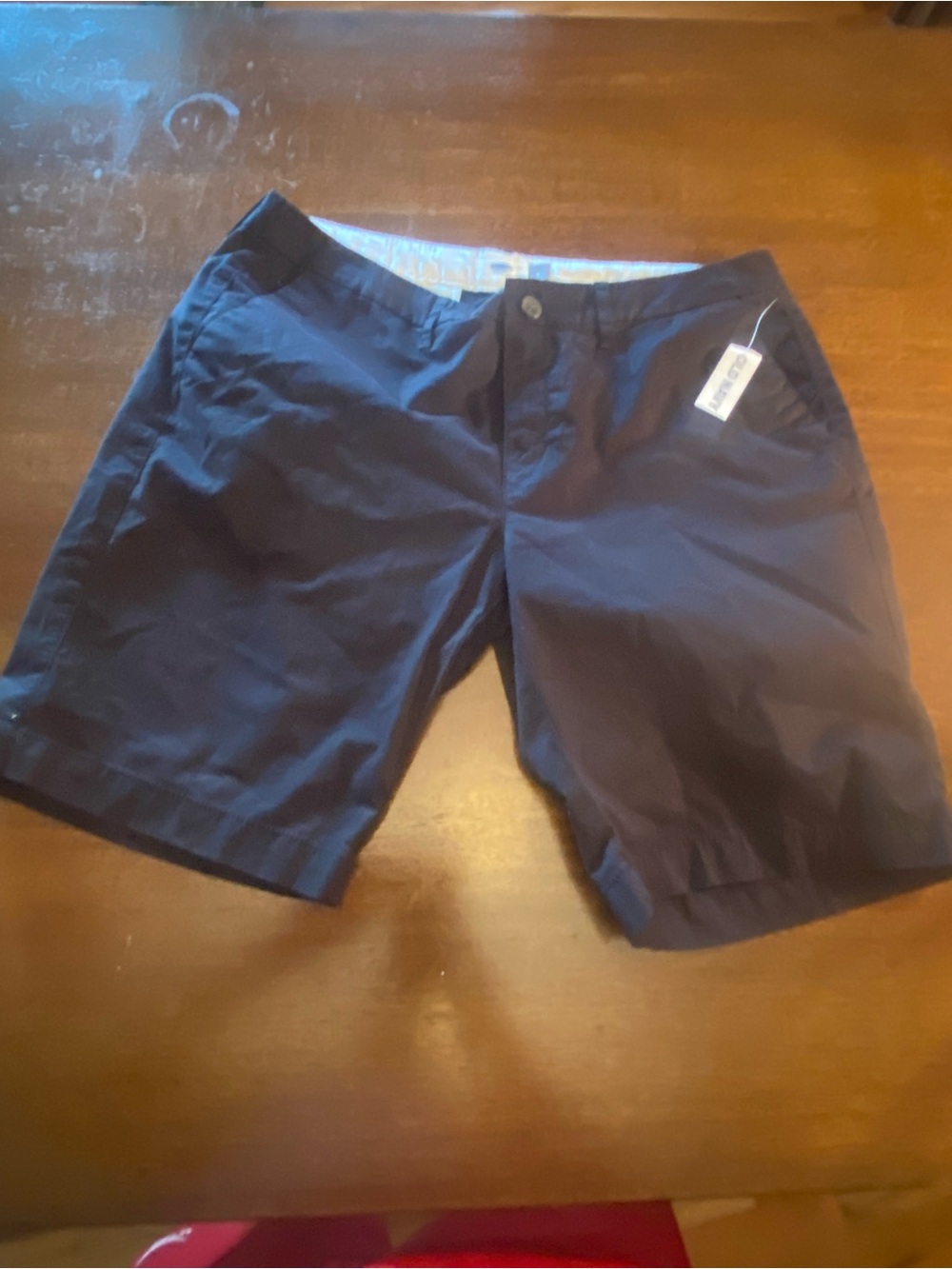 Old Navy Shorts women’s size 8 zipper button front Chino Navy blue New with tag